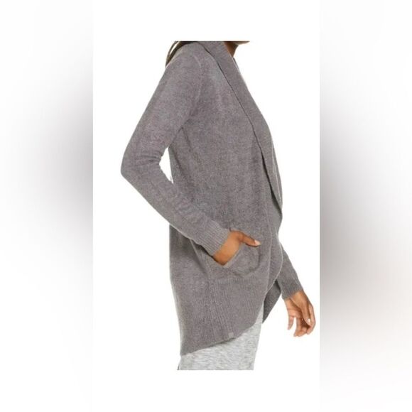 Barefoot Dreams Cozy Chic Lite gray open cardigan sweater women’s XS/S gray - Picture 4 of 16